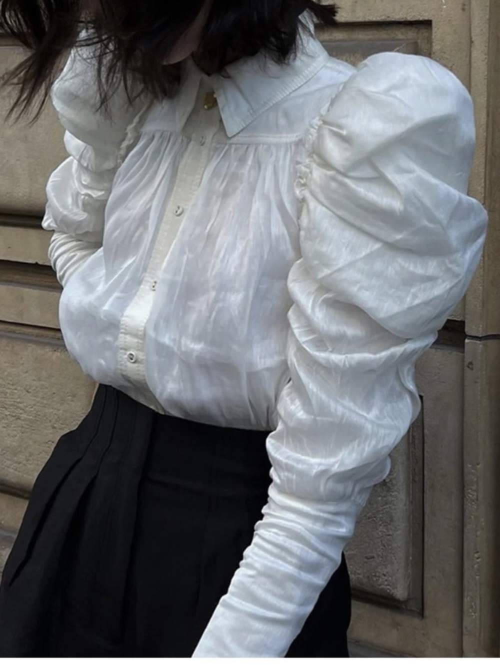 NWT✨ AJE • Kindred Butterfly Sleeve Linen Silk Blouse • Ivory • US 4 (AUS 8)